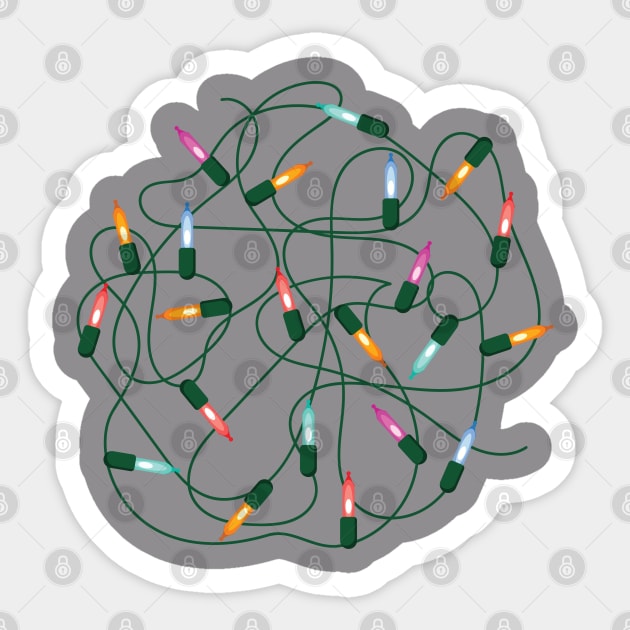 Tangle of Christmas lights in Sticker by holidaystore